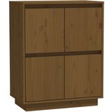  Komoda smeđa boja meda 60 x 34 x 75 cm od masivne borovine | shoptok.hr