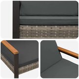  Vanjska klupa Siva i tamno siva 107 x 61 x 80 cm poliratan | shoptok.hr