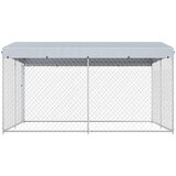 Vanjski kavez za pse s krovom 382x382x225 cm | shoptok.hr