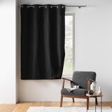 Douceur d intérieur Črna izolacijska/za delno zatemnitev zavesa iz mikrovlaken 135x180 cm Micropolar – | Shoptok.si