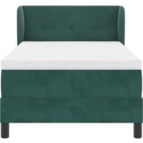 Box Spring krevet s madracem tamnozelene boje 90x200 cm od baršuna | shoptok.hr