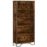Furnova Knjižna omara dimljeni hrast 80x31x169 cm inženirski les, (21932982) | Shoptok.si