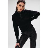 Legendww ženski crni džemper sa rajsferslusom 9839-7894-06 Cene