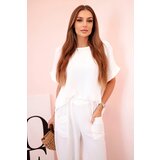 Kesi Włoski Viscose blouse + pants set white | Eponuda.ba