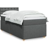  Okvir kreveta s oprugama i madrac tamnosivi 80x200cm od tkanine | shoptok.hr