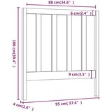 Uzglavlje za krevet bijelo 95 x 4 x 100 cm od masivne borovine | Eponuda.com