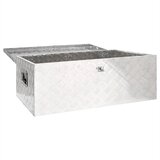  Kutija za pohranu srebrna 100 x 55 x 37 cm aluminijska | shoptok.hr
