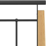  posteljni okvir kovina in trdna hrastovina 100x200 cm, (20606230) | Shoptok.si