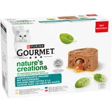 Gourmet Ekonomično pakiranje Nature's Creations Gravy Heart 24 x 85 g - Morska riba; piletina; bakala; govedina