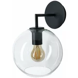 SULION Crna zidna svjetiljka Bogard, ø 20 cm