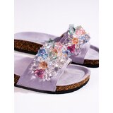 Shelvt Women's suede flip flops purple Cijene
