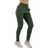 NEBBIA High-Waist Loose Fit Sweatpants "Feeling Good" Dark Green M