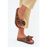 Boto Ladies Slippers With Clear On Cork Sole Leopard Brown Sercele | shoptok.hr