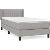  Okvir kreveta s oprugama i madrac svjetlosivi 80x200cm tkanina | shoptok.hr