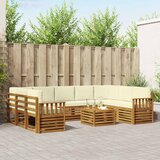  Set vanjskih sofa 10 kom. Prirodna i krem | shoptok.hr
