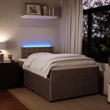 vidaXL Box spring postelja z vzmetnico svetlo siva 120x190 cm žamet | Shoptok.si