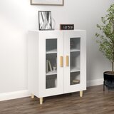 vidaXL Komoda bela 69,5x34x90 cm inženirski les Cene