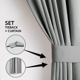 Restilo Siva zatemnitvena izolacijska zavesa 140x245 cm Pleat – | Shoptok.si