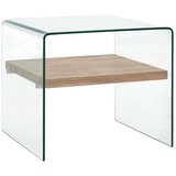  Stolić za kavu prozirni 50 x 50 x 45 cm od kaljenog stakla Cijene