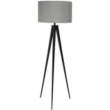 Črno-siva talna svetilka Tripod, ø 50 cm