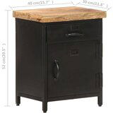 vidaXL noćni ormarić 40 x 30 x 52 cm od grubog drva manga | shoptok.hr