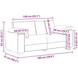  Dvosjed Krema 180 cm tkanina | Shoptok.si