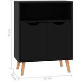 vidaXL Komoda visoki sjaj crna 60 x 30 x 72 cm od iverice | shoptok.hr