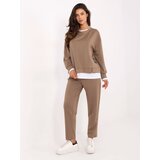 RUE PARIS Set-IT-KMPL-9237.46-dark beige | Shoptok.si