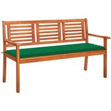  The Living Store Vrtna klop za 3 osebe z blazino 150 cm trden evkaliptus - Klop, (21455002) Cene