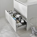 YAMAZAKI Crna metalna prilagodljiva dodatna kuhinjska polica 108x15 cm Tower – | shoptok.hr