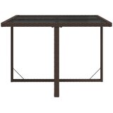  Vrtni stol smeđi 109 x 107 x 74 cm od poliratana i stakla | shoptok.hr
