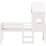 Visoki krevet s krovom bijeli 80 x 200 cm od masivne borovine | Eponuda.com