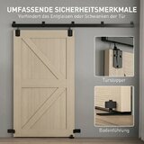  Set okova za klizna vrata visoke nosivosti 244 cm crne boje za jednokrilna vrata | shoptok.hr