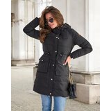 Resti Black Women's Long Winter Jacket with Synthetic Insulation - Clothing | Shoptok.si