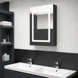 vidaXL led kopalniška omarica z ogledalom sijoče črna 50x13x70 cm | Shoptok.si