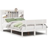 Maison Chic Posteljni Okvir - Dvoposteljna postelja brez vzmetnice bela 135x190 cm trdna borovina, (22082066) Cene