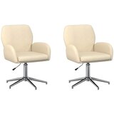 vidaXL Okretne radne stolice 2 kom. 54 x 58 x 90 cm Krem Tkanina - Krem 2 | shoptok.hr