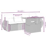  5-dijelni vrtni set sofa s jastucima bež od poliratana | shoptok.hr