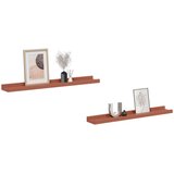  Stenska polica 2 pcs Rdeča 60 x 9 x 3 cm Konstruiran les, (5000201480) | Shoptok.si
