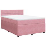 vidaXL Krevet s oprugama i madracem ružičasti 160x200 cm baršunasti | shoptok.hr