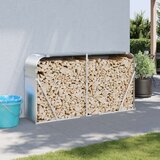  Držač za cjepanice srebrni 180x45x100 cm od pocinčanog čelika | shoptok.hr