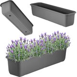 KADAX Balkonski lonec 60 cm Cvetlični lonec Balkonsko stojalo za rože Antracit, (5000353373) | Shoptok.si