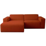 Scandic Opečnato oranžna kotna sedežna garnitura iz tkanine bouclé (levi kot) Roxy – | Shoptok.si