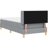  Postelja z vzmetnico z vzmetnico Svetlo siva 100 x 200 cm blago, (5000126109) | Shoptok.si