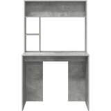  Stol s policom Betonski sivi 91 x 50 x 149 cm Konstruirano drvo | shoptok.hr