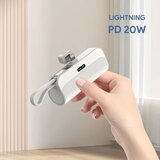  power bank prenosiva baterija privezak 5000mAh lightning bela Cene