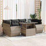 vidaXL 7-dijelni set vrtnih sofa sivi od poliratana | shoptok.hr