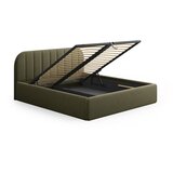 Windsor & Co Sofas Zelena oblazinjena zakonska postelja s prostorom za shranjevanje z letvenim dnom 200x200 cm Juno – | Shoptok.si