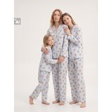 Sinsay Pamučna pidžama na kopčanje na prugice s medvjedićima | shoptok.hr
