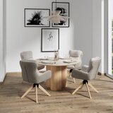 Bessagi Home Naslanjač Neelia, Sivobež, Vrtljiv | Shoptok.si